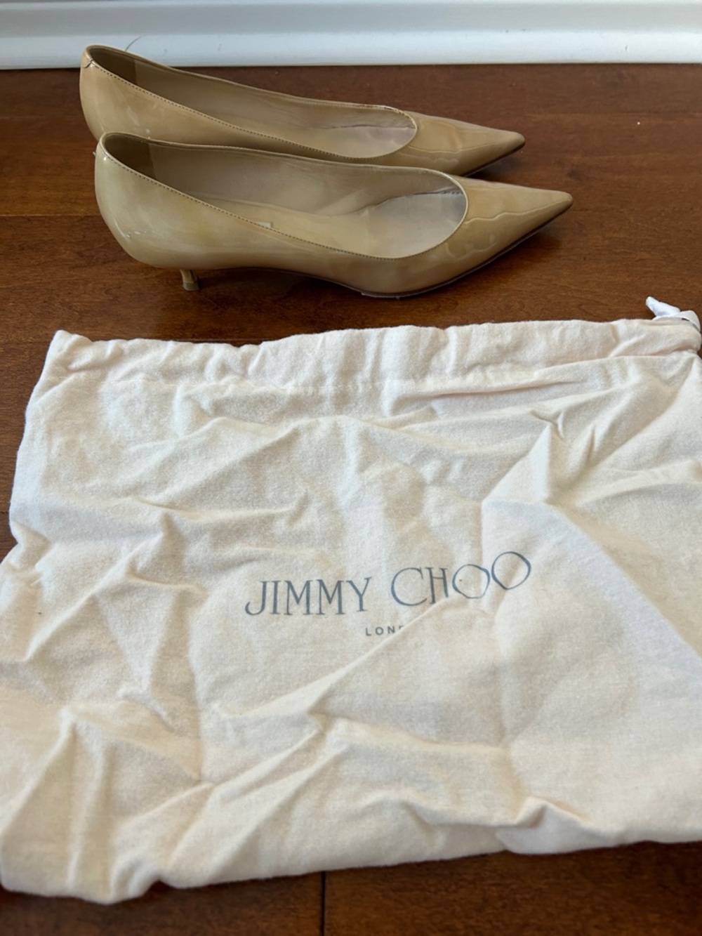 Jimmy Choo Nude Kitten Heels (US 11.5)